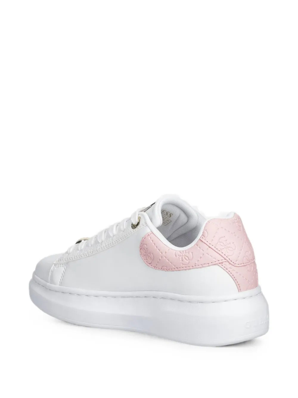 GUESS USA logo-embossed quilted sneakers Wit