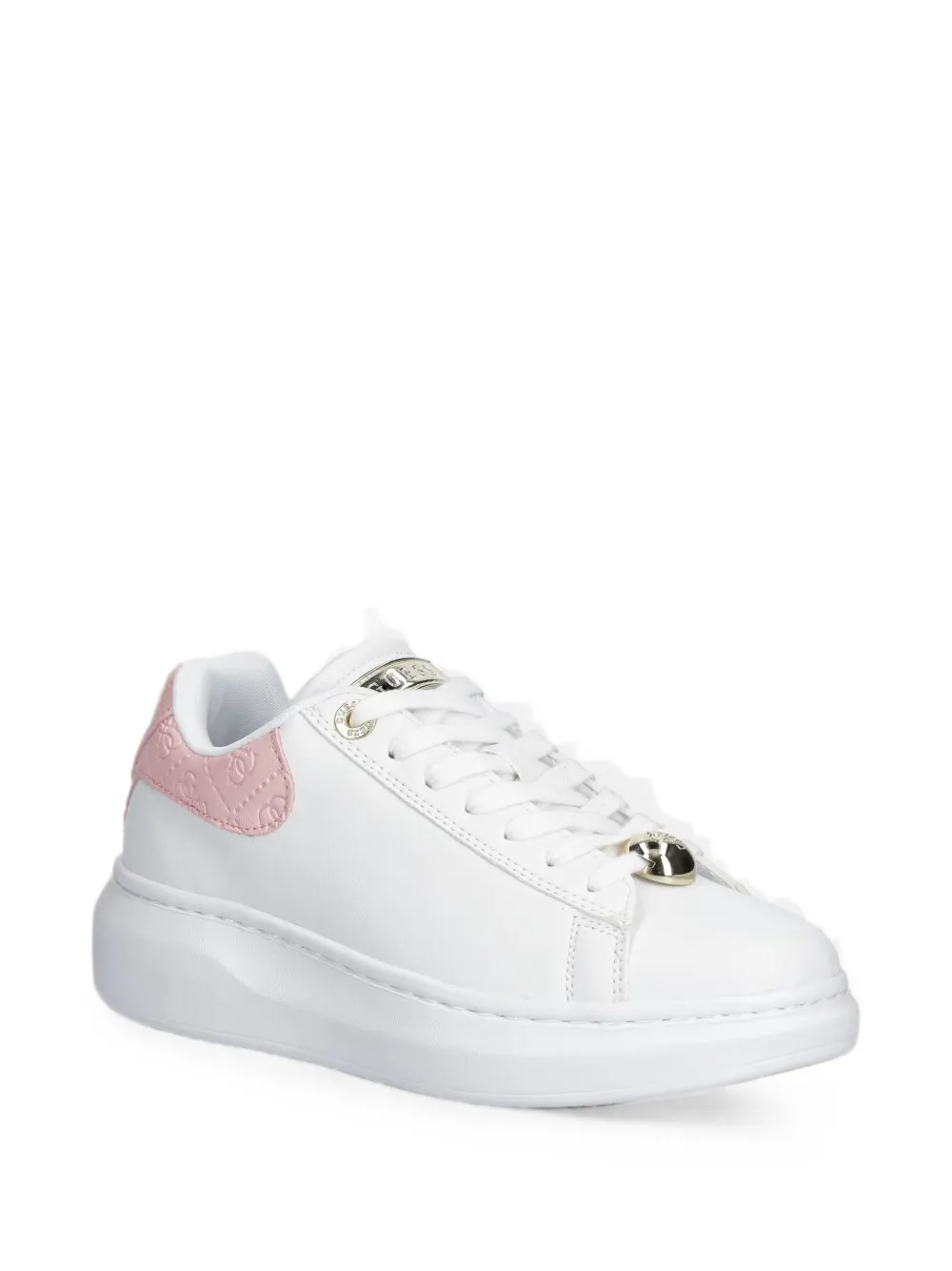GUESS USA logo-embossed quilted sneakers Wit