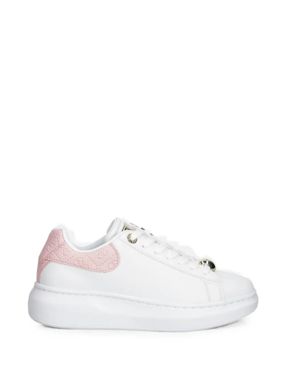 GUESS USA logo-embossed quilted sneakers Wit