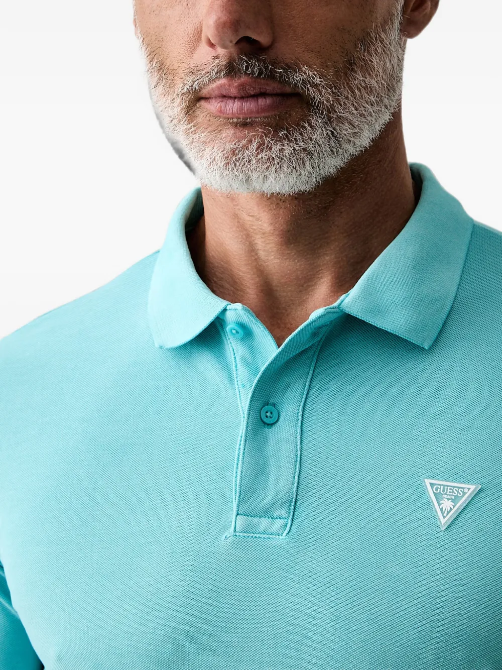 GUESS USA Poloshirt met logopatch Blauw