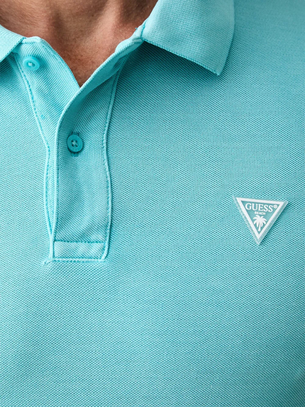 GUESS USA Poloshirt met logopatch Blauw