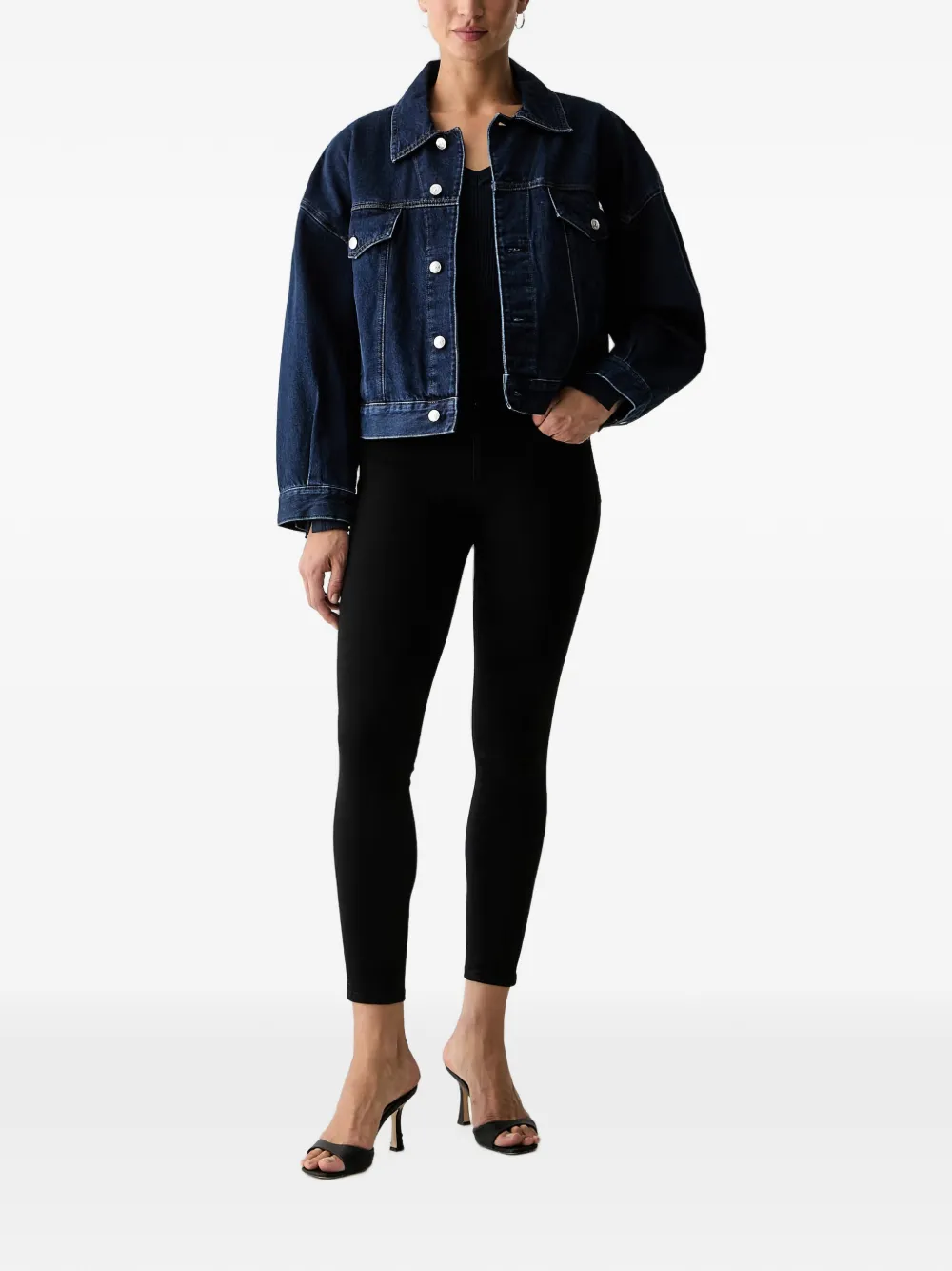 GUESS USA T-shirt met V-hals Blauw
