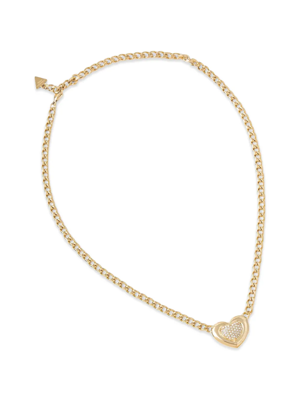 GUESS USA crystal-embellished heart-pendant necklace - Gold