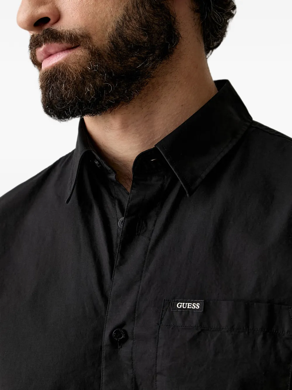 GUESS USA Overhemd met logopatch Zwart