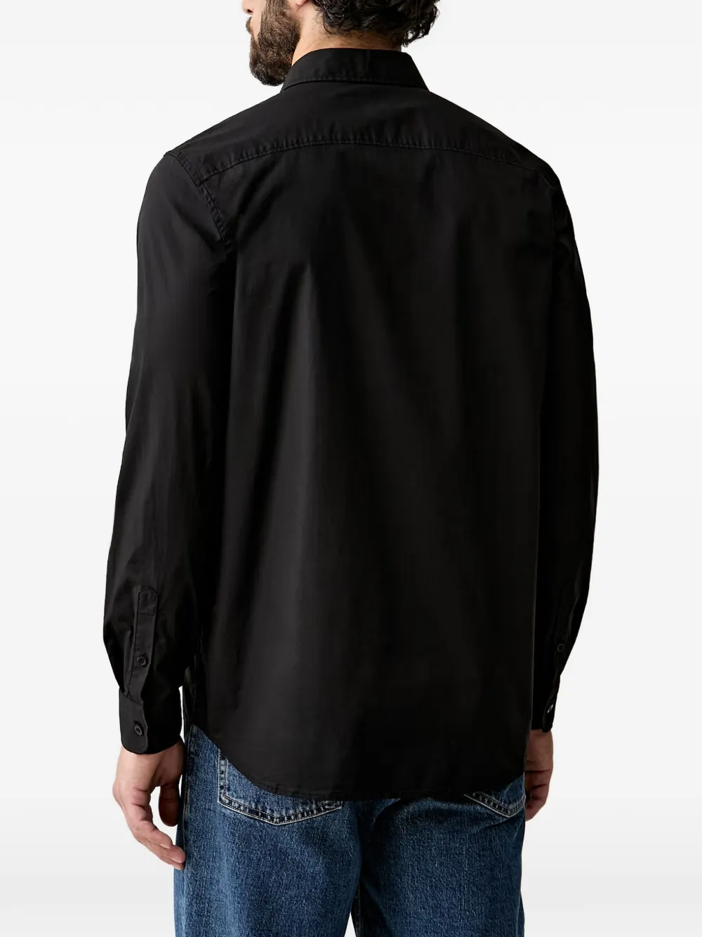 GUESS USA Overhemd met logopatch Zwart