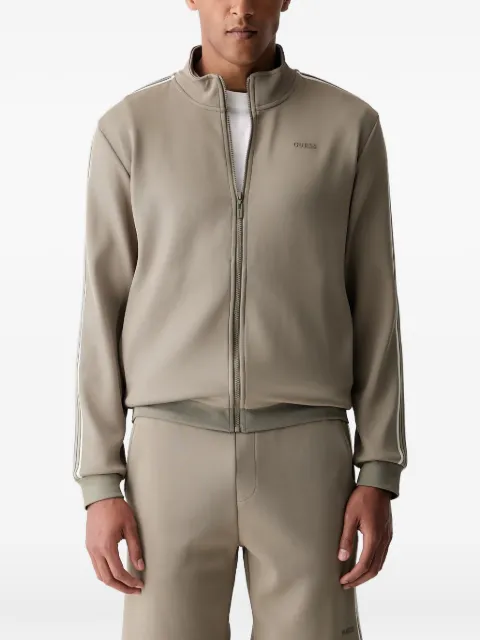 GUESS USA side-stripe zip-up sweatshirt