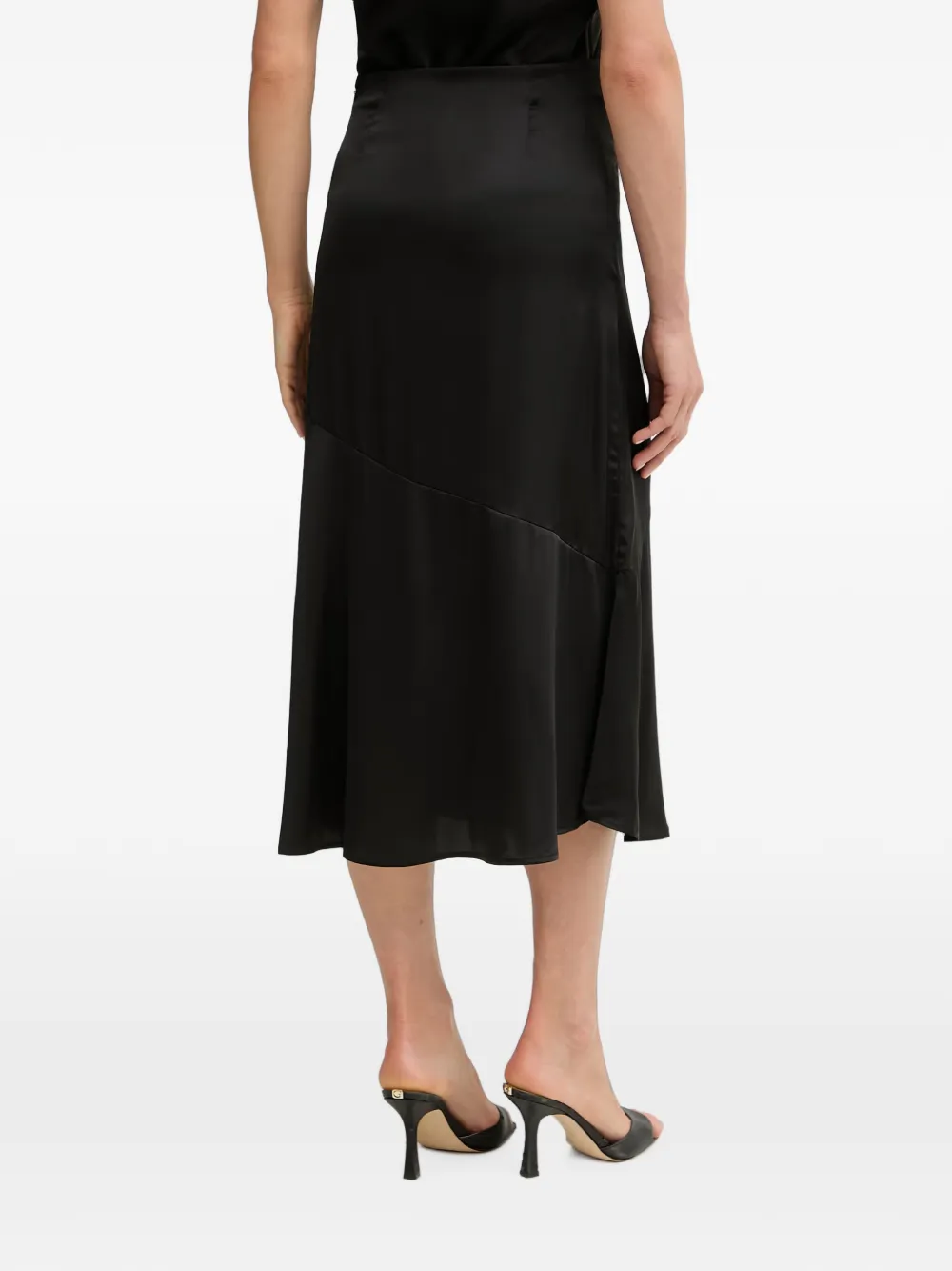 GUESS USA Asymmetrische rok met satijnen afwerking Zwart