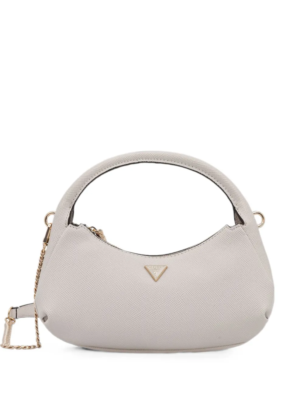 GUESS USA Gilda logo-plaque chain-link shoulder bag - Weiß