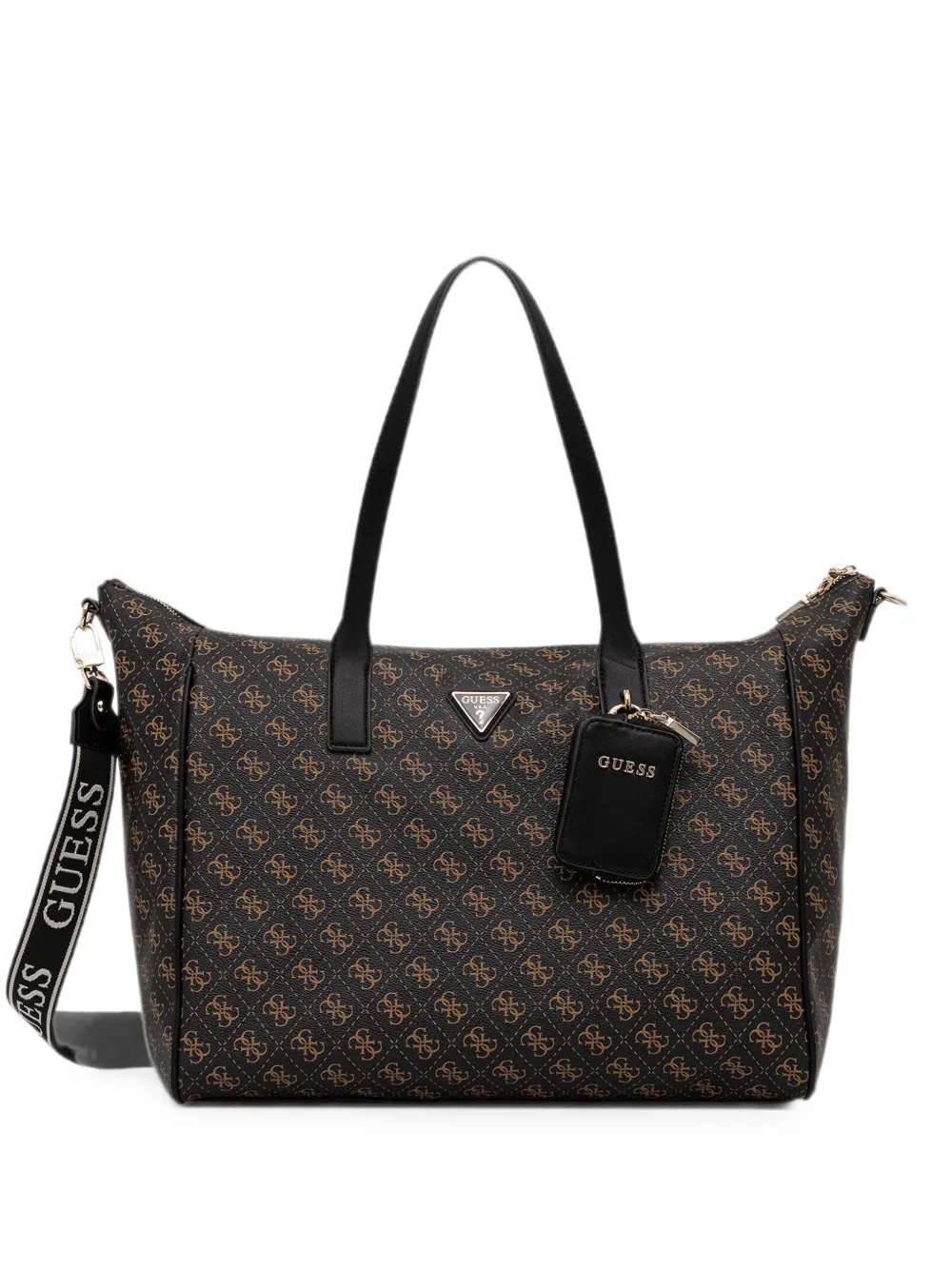GUESS USA large Latona monogram-pattern tote bag - Schwarz