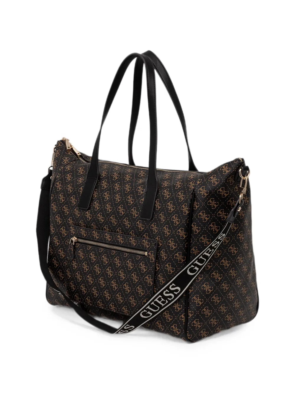 GUESS USA Grote Latona shopper met monogramprint Zwart