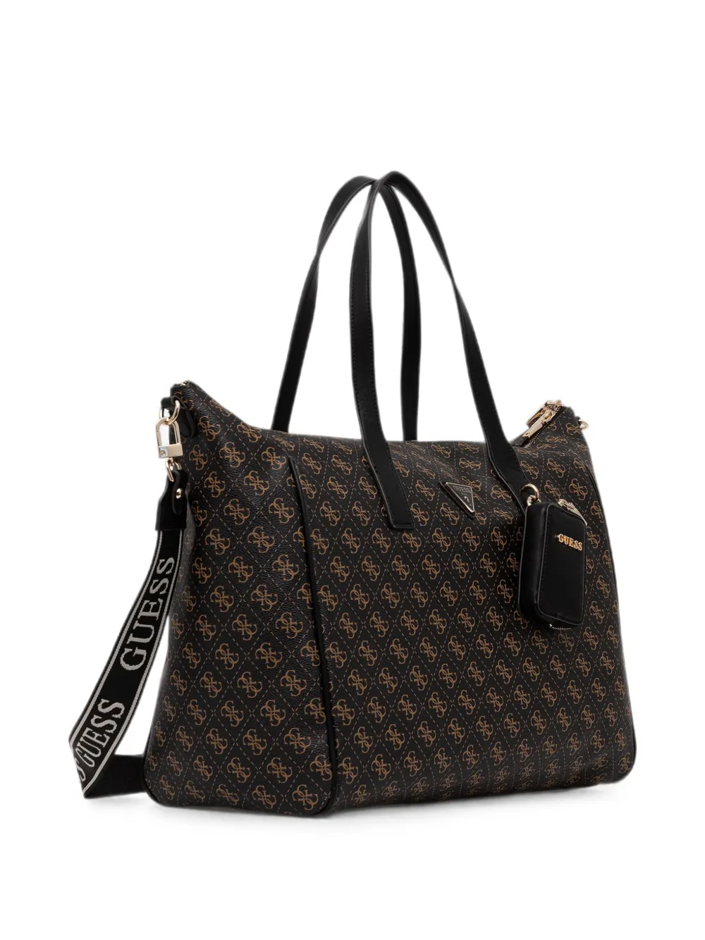 GUESS USA Grote Latona shopper met monogramprint Zwart