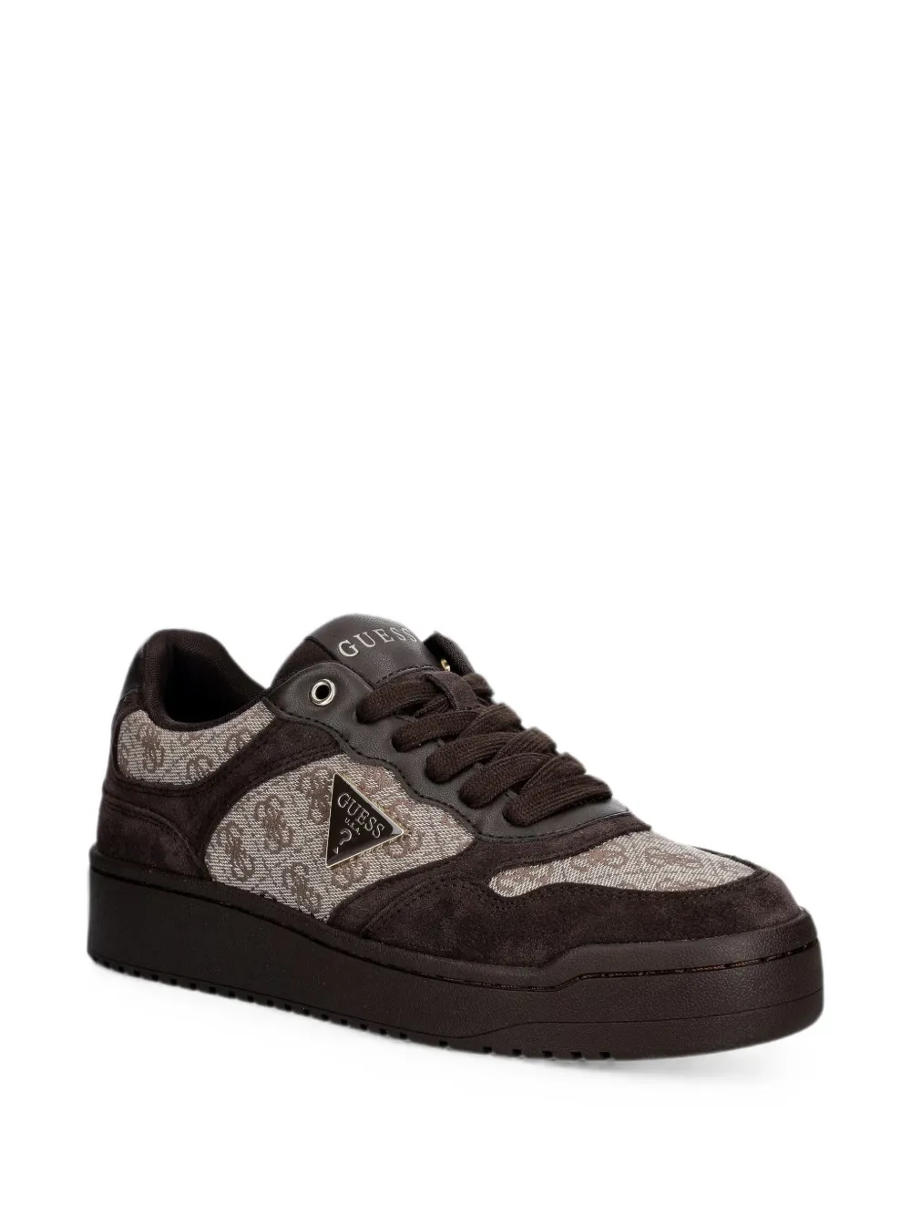 GUESS USA logo-print suede-panelled sneakers Bruin