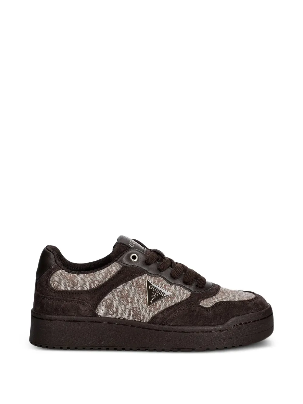 GUESS USA logo-print suede-panelled sneakers Bruin