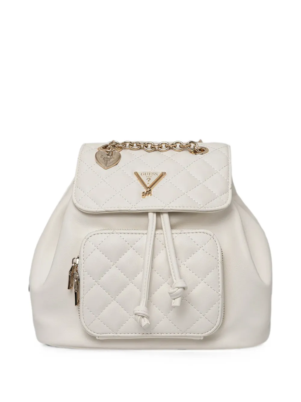 GUESS USA Zaino trapuntato con coulisse - Bianco