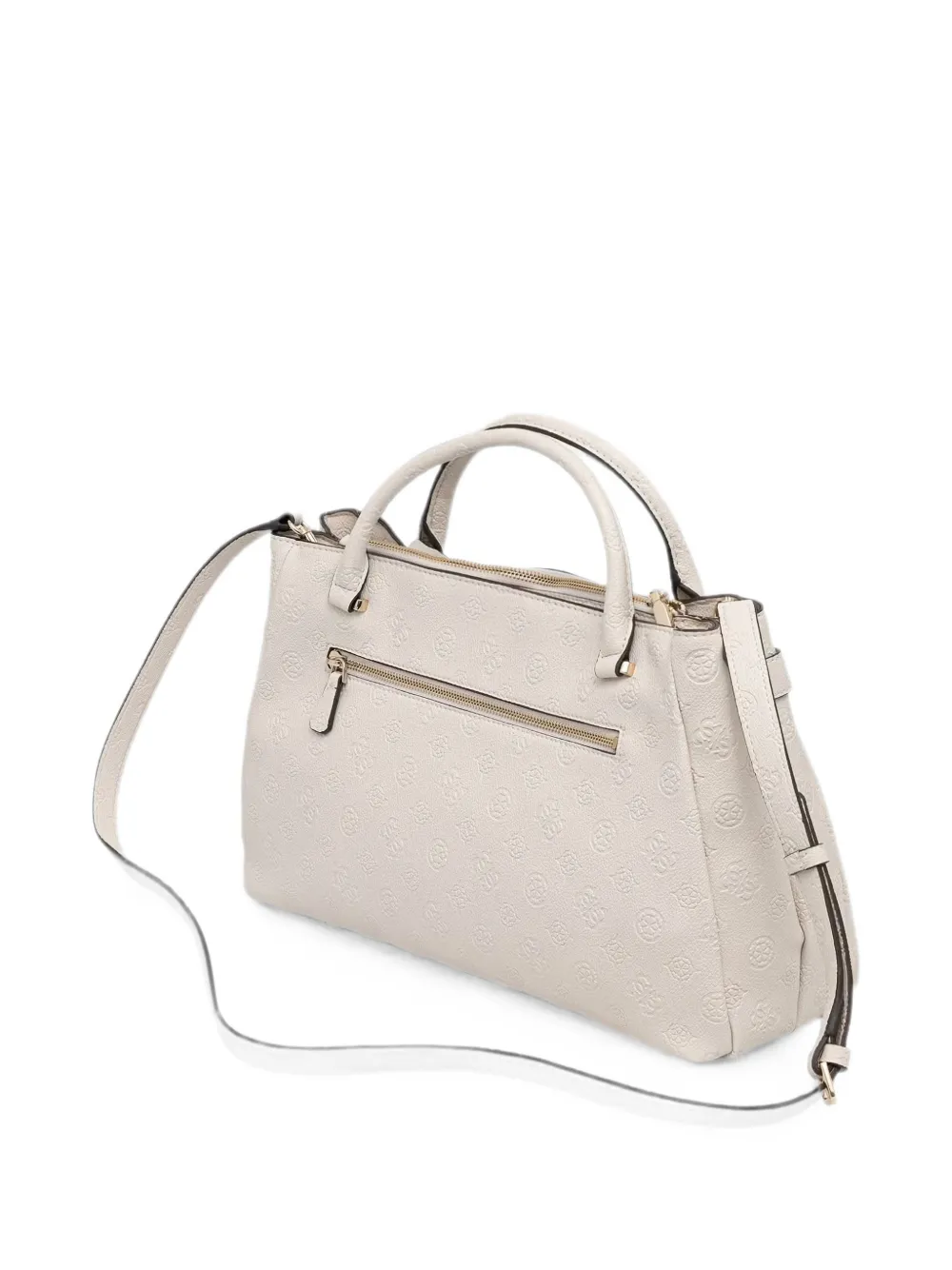 GUESS USA logo-embossed padlock-detail tote bag Beige