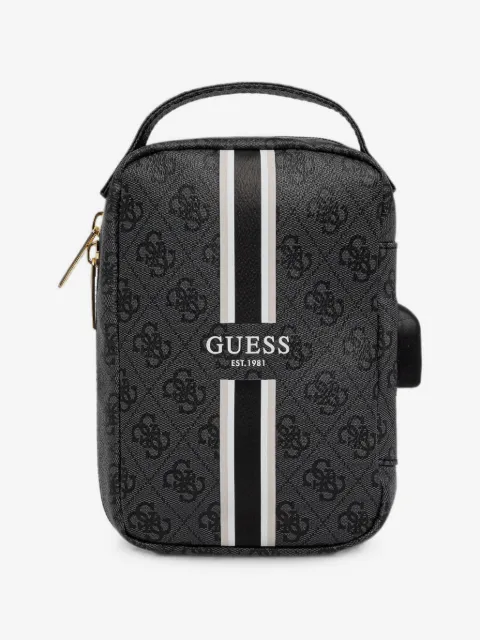 GUESS USA モノグラム ストライプ テックバッグ