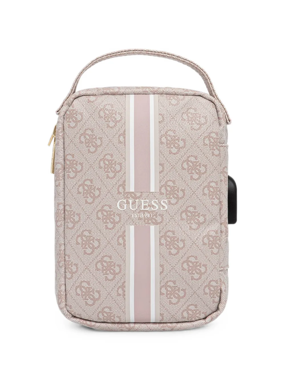 GUESS USA monogram-print logo-stripe bag - Toni neutri
