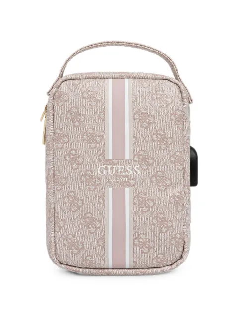 GUESS USA monogram-print logo-stripe bag