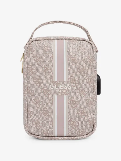 GUESS USA monogram-print logo-stripe bag
