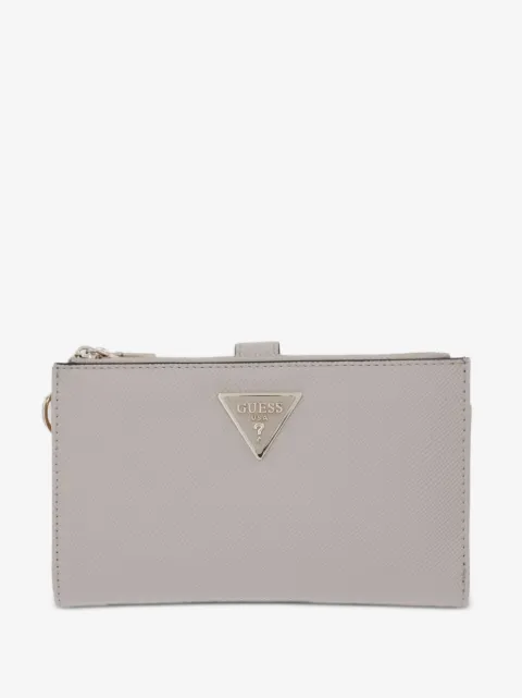 GUESS USA logo-plaque wristlet wallet