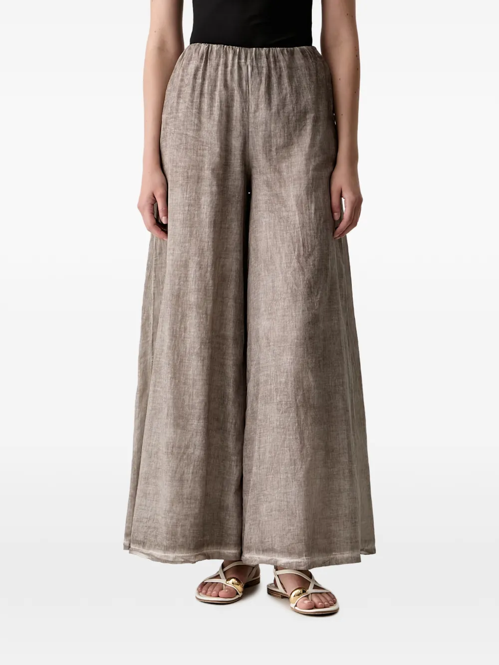 Haveone elasticated palazzo pants - Toni neutri