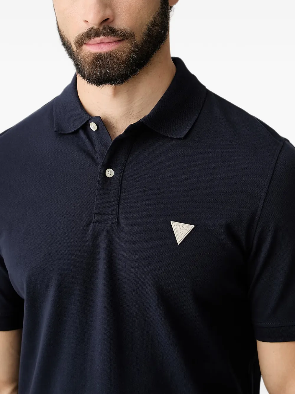 GUESS USA Poloshirt met logopatch Blauw