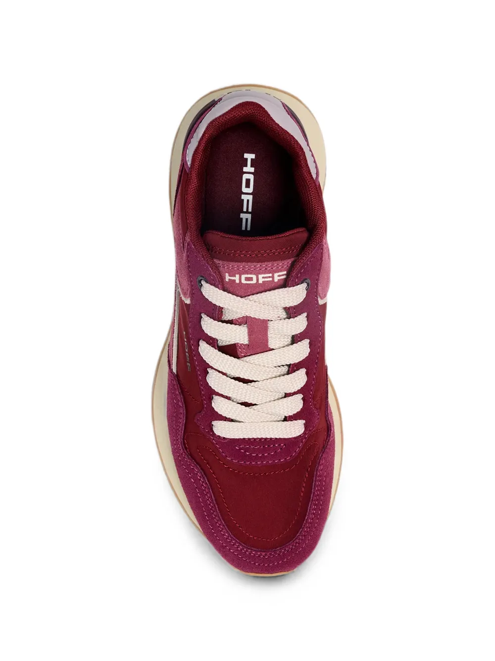 Hoff City calf suede-panelled sneakers Rood