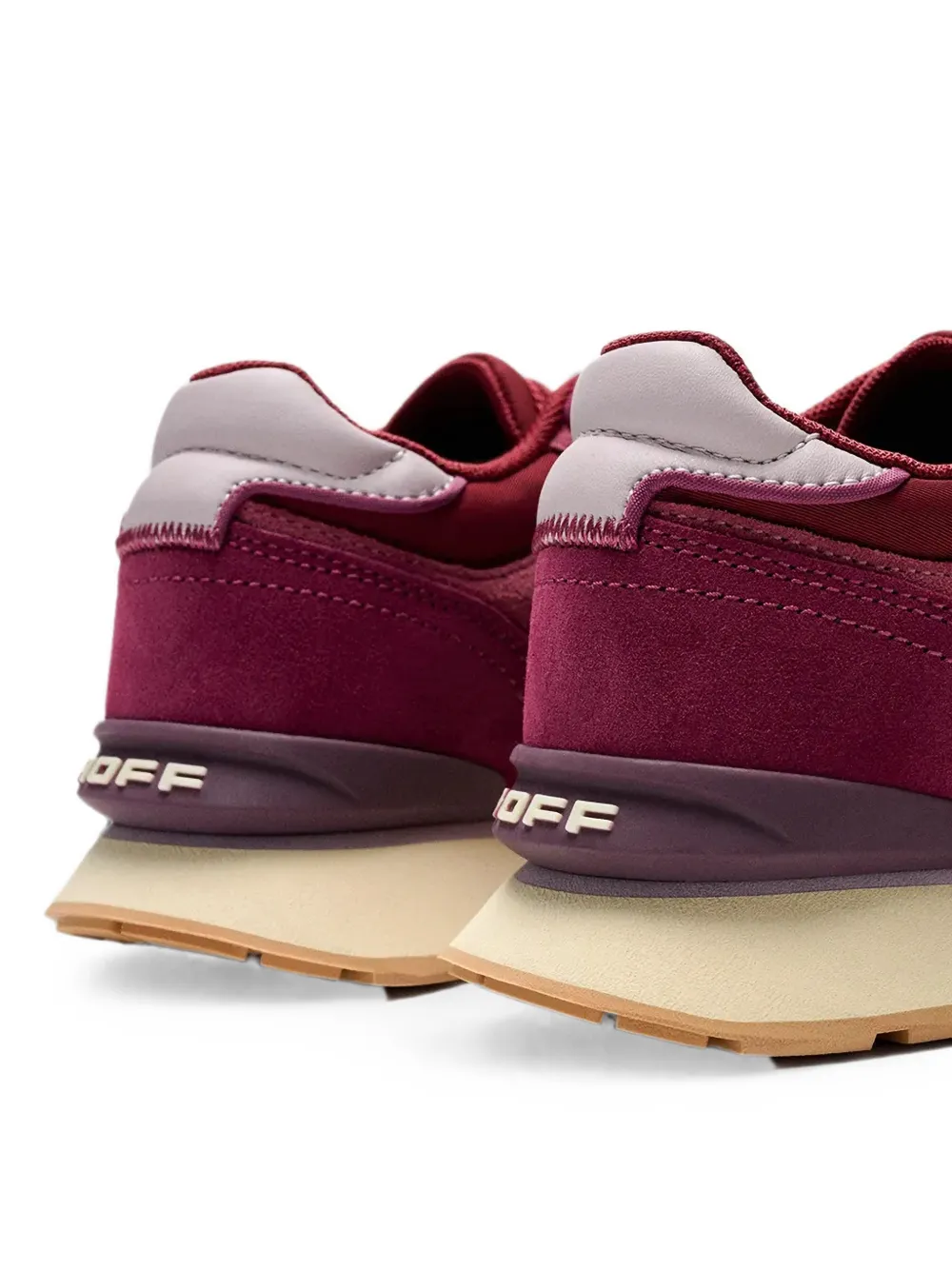 Hoff City calf suede-panelled sneakers Rood