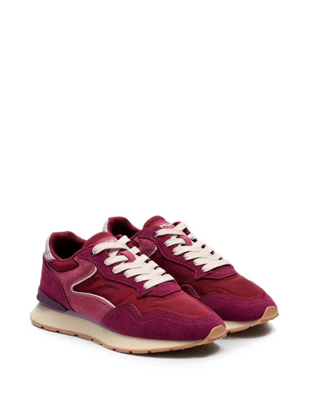 Hoff City calf suede-panelled sneakers Rood