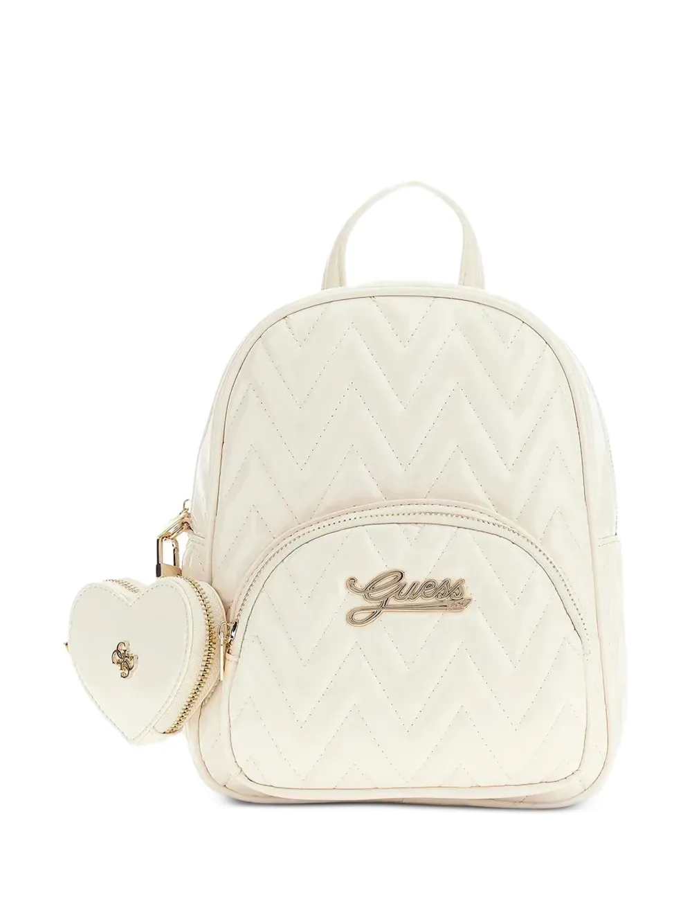 guess kids quilted heart-charm backpack - Toni neutri