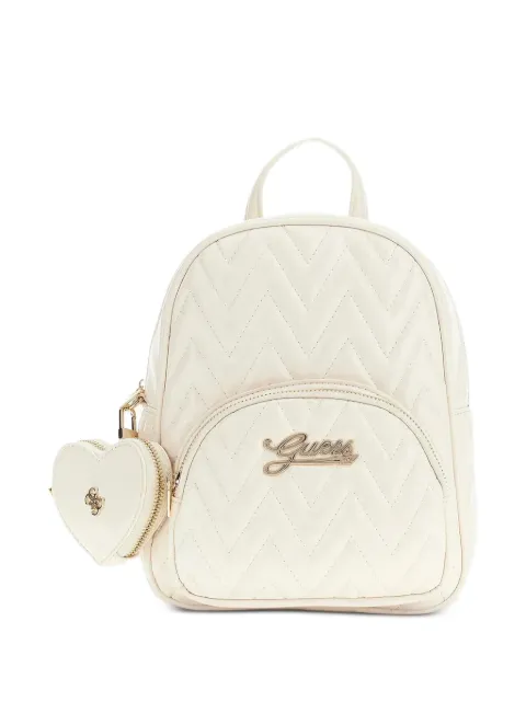 guess kids quilted heart-charm backpack