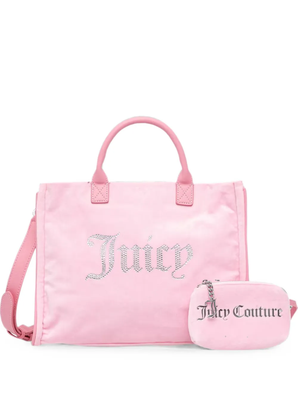 Juicy Couture 크리스털 장식 토트 백 In 핑크