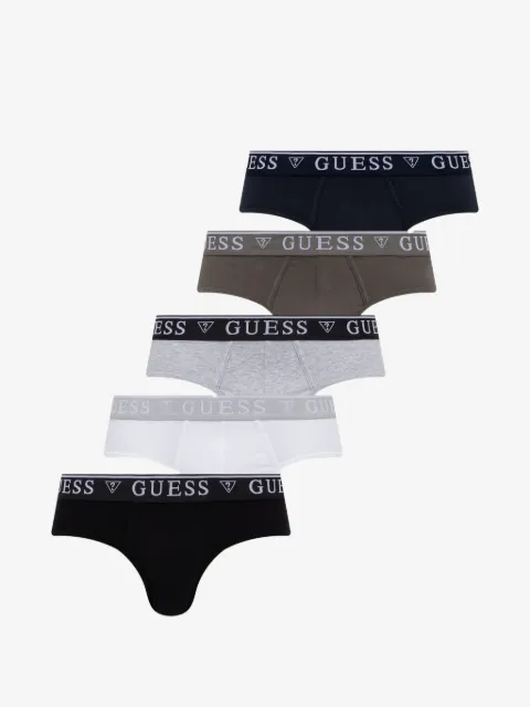 GUESS USA logo-waistband briefs (set of five)