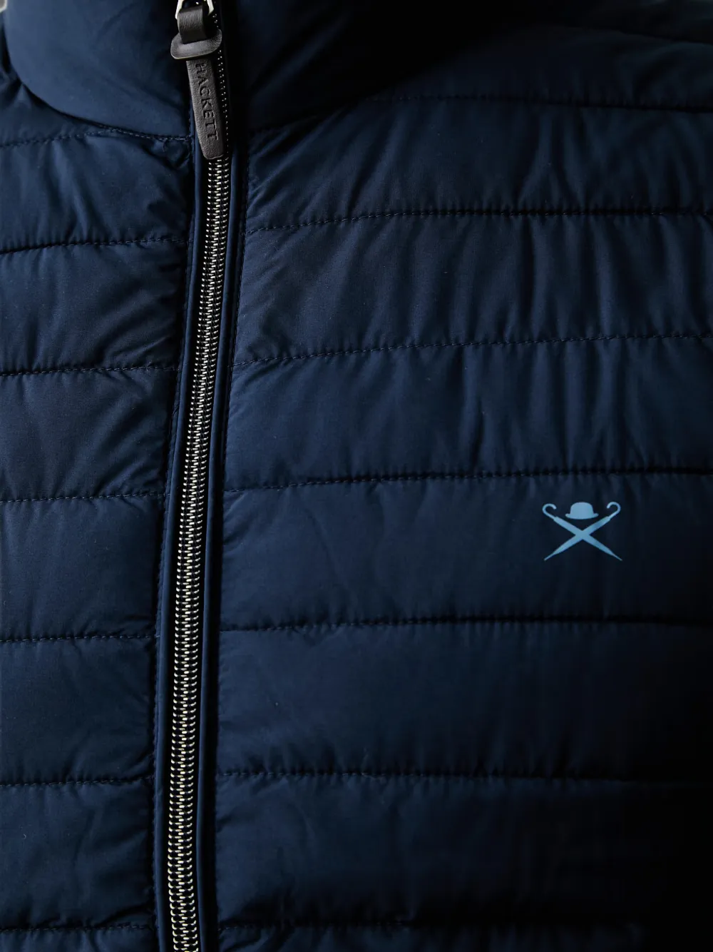 Hackett London Gewatteerde bodywarmer met geborduurd logo Blauw