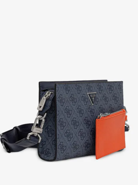 GUESS USA Mliano logo-monogram zip-around messenger bag