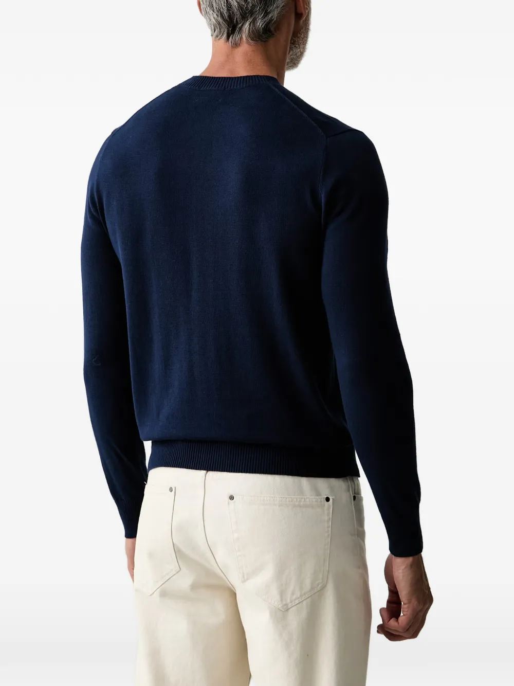 Hackett London Sweater met geborduurd logo Blauw