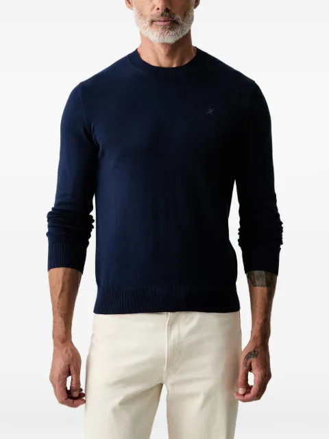 Hackett London logo-embroidered crew neck sweater