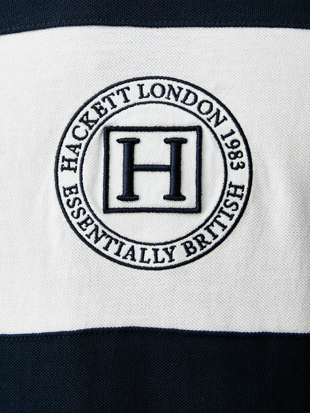 Hackett London Poloshirt met geborduurd logo en knopen Blauw