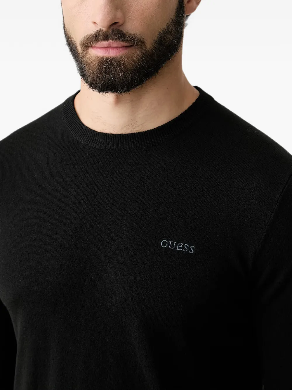 GUESS USA Trui met geborduurd logo Zwart