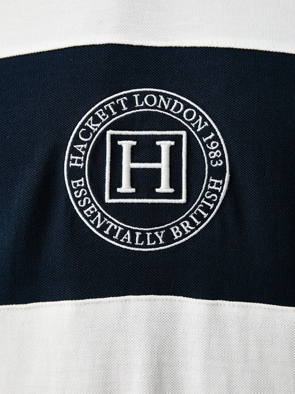 Hackett London Poloshirt met geborduurd logo en knopen Wit