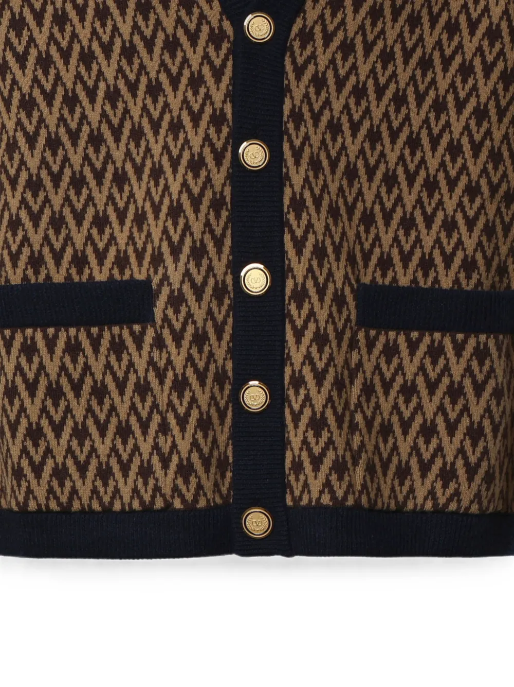 Valentino Garavani Toile Iconographe vest met knopen Bruin