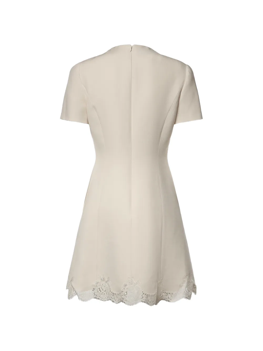 Valentino Garavani A-lijn jurk met afwerking van kant Beige