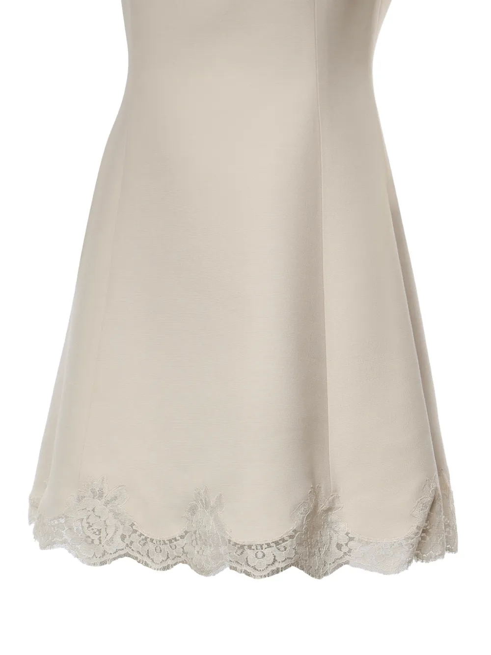 Valentino Garavani A-lijn jurk met afwerking van kant Beige