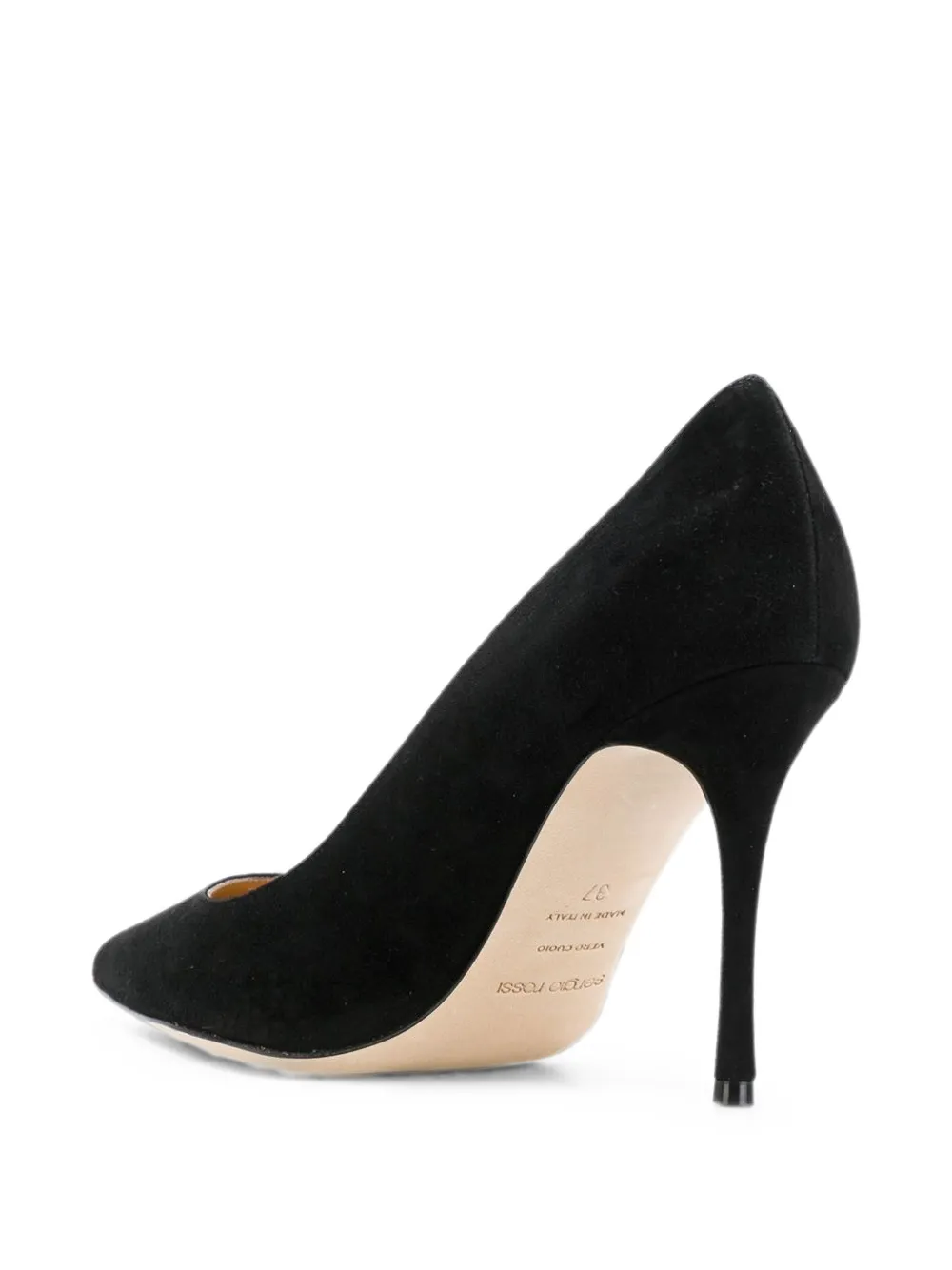 Sergio Rossi Godiva suede heeled pumps Zwart