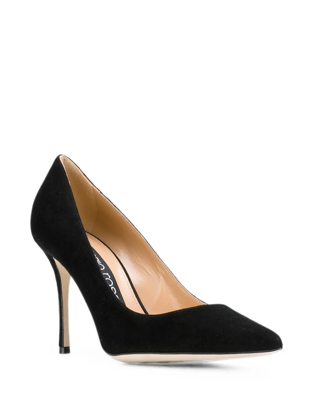 Sergio Rossi Godiva suede heeled pumps Zwart