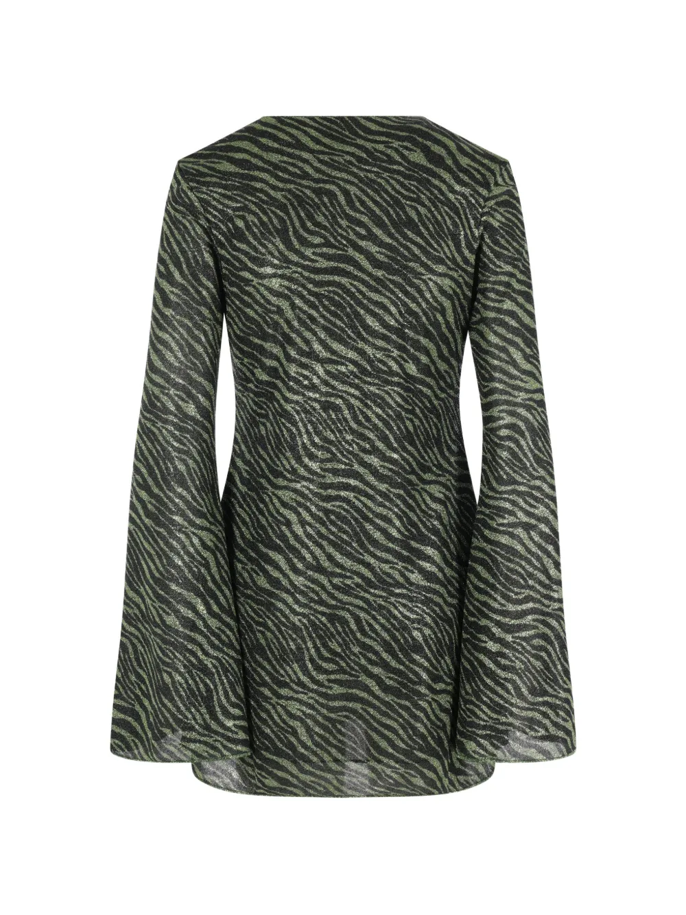 Oséree Mini-jurk met zebraprint en lurexdraad Zwart