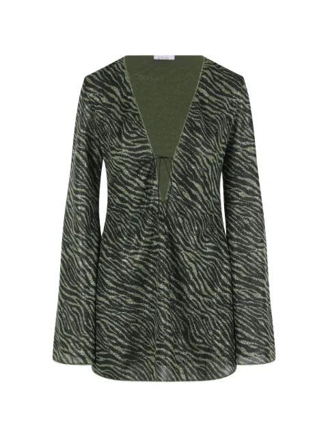 Oséree animal-print kaftan dress