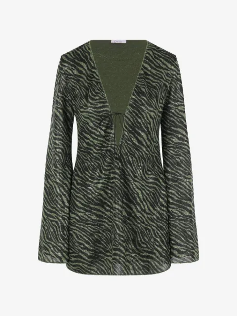 Oséree animal-print kaftan dress