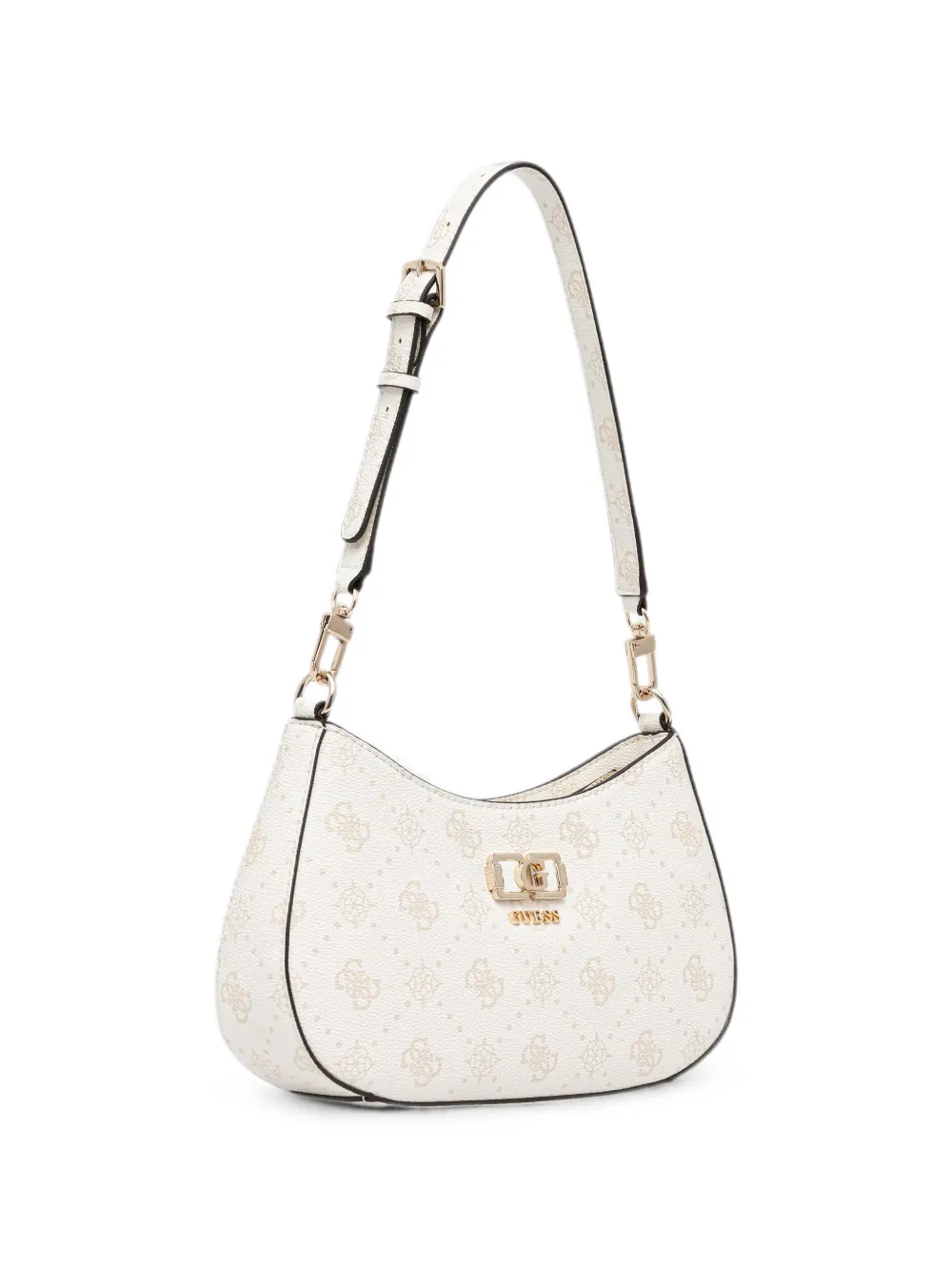 GUESS USA Shopper met logoplakkaat en monogramprint Beige