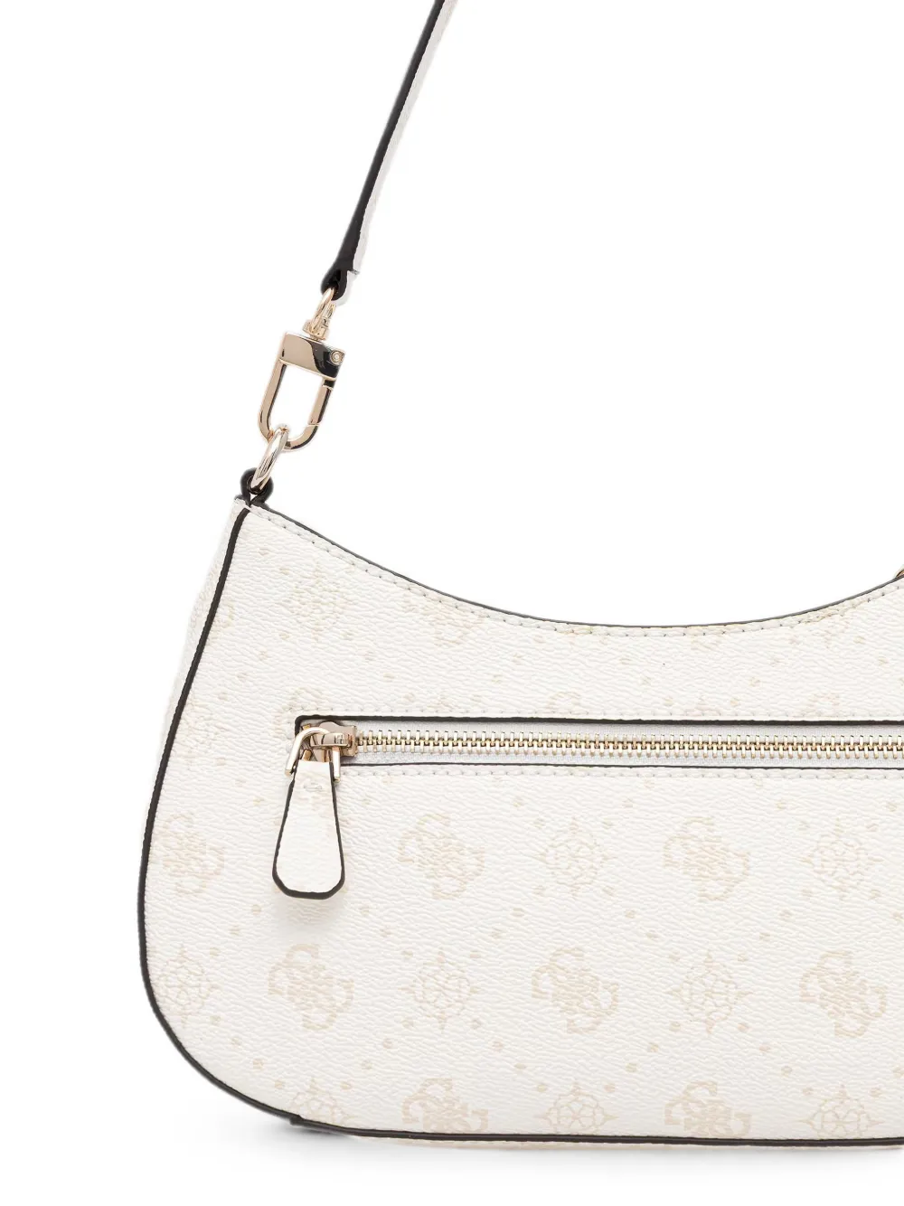 GUESS USA Shopper met logoplakkaat en monogramprint Beige